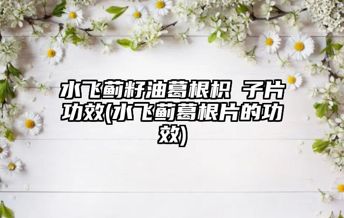 水飛薊籽油葛根枳椇子片功效(水飛薊葛根片的功效)